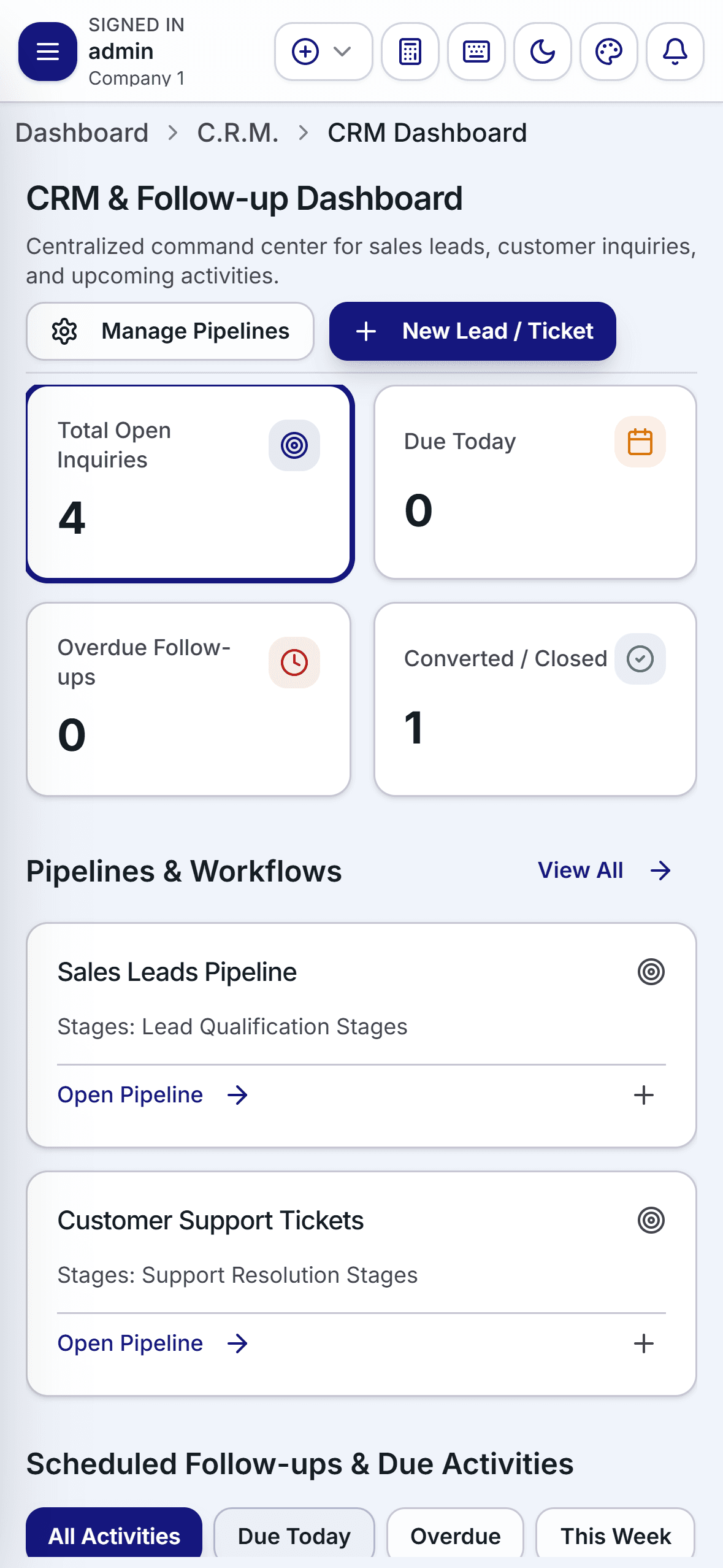 Mobile CRM Lead Tracker