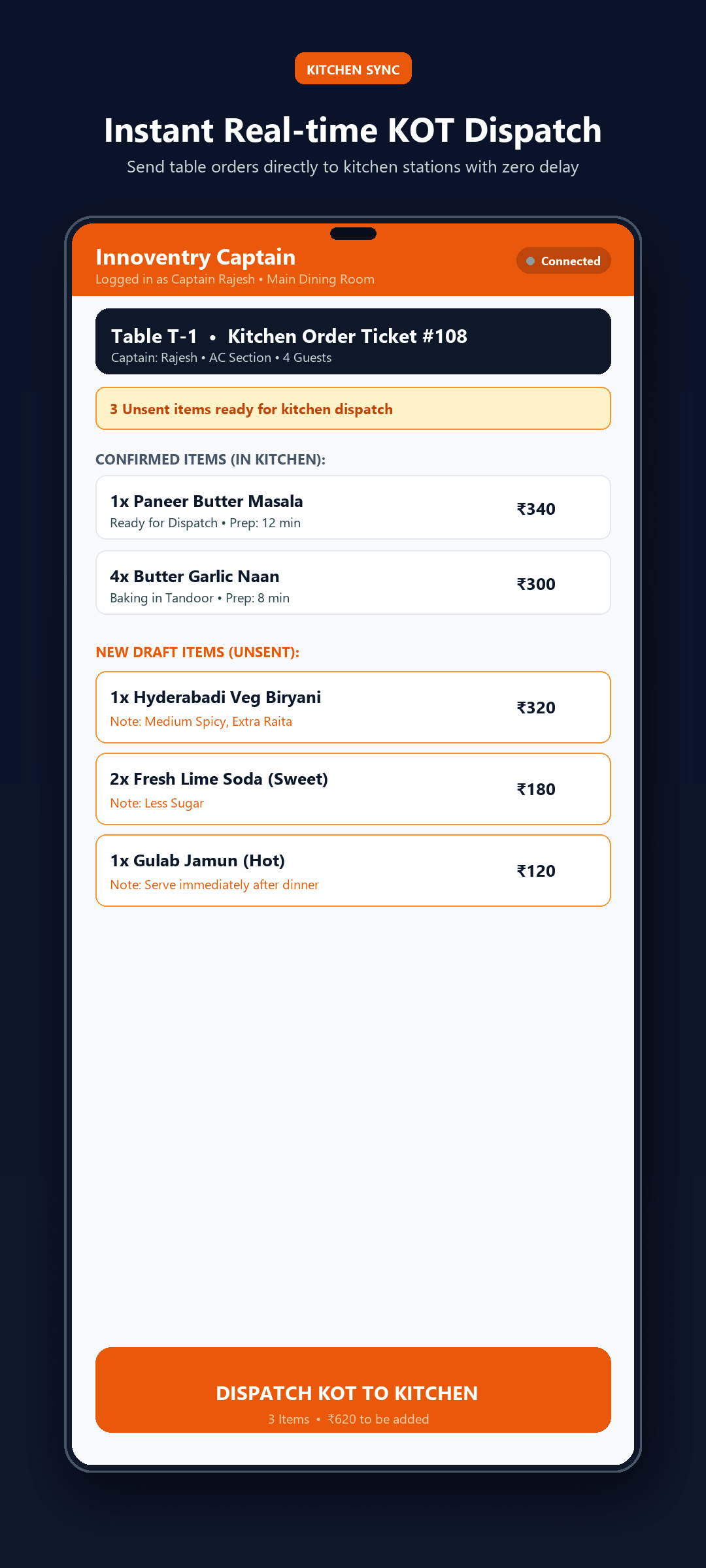 Kitchen Order Ticket Dispatch